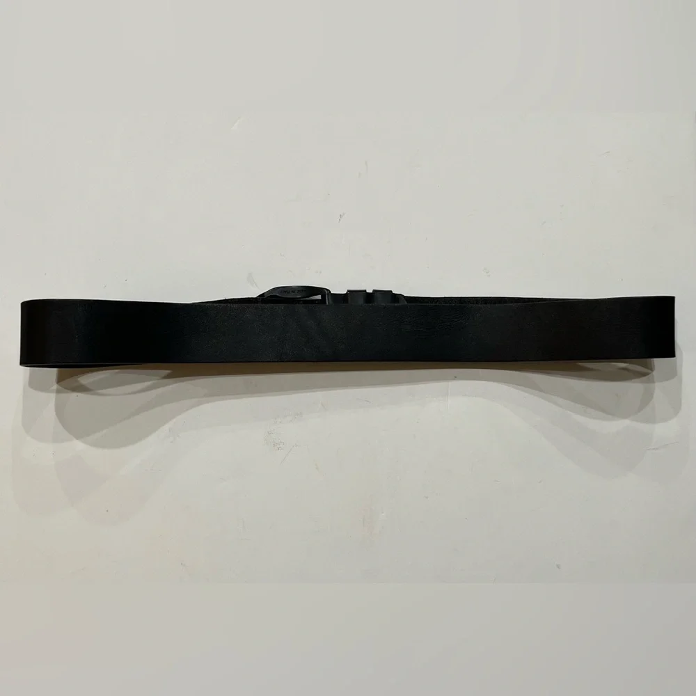Diesel Black Leather B-1DR Belt with Tonal Matte Black Buckle‎ Sz. 38US
